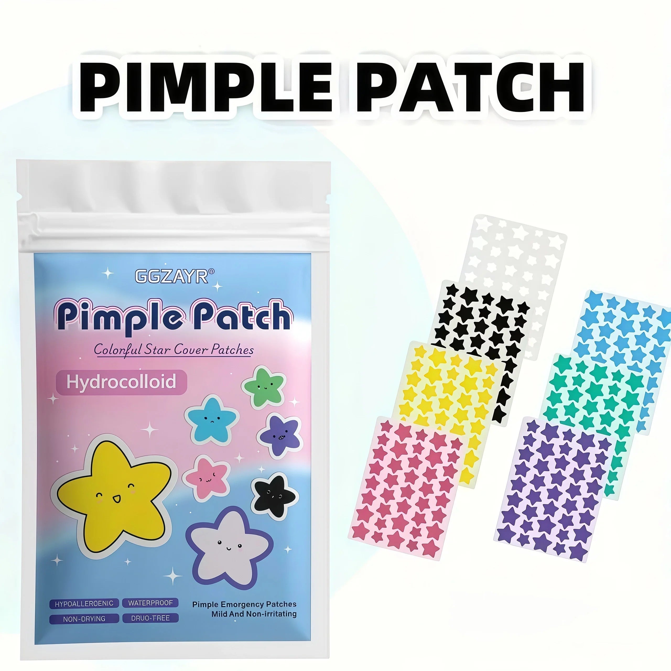 280/1120/1680pcs Seven-Colour Star Pimple Patches